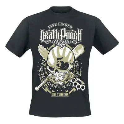 Five Finger Death Punch Got Your Six Bootleg T-Shirt black