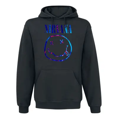 Nirvana Silver Smiley Hooded sweater black