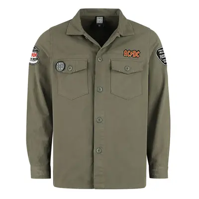 AC/DC Amplified Collection - Military Shirt - Shacket Longsleeve khaki