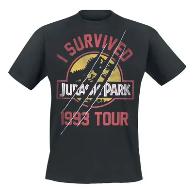 Jurassic Park I Survived 1993 Tour T-Shirt black