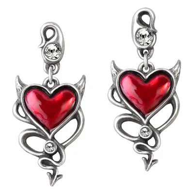 Alchemy Gothic Devil Heart Studs Earring Set multicolor