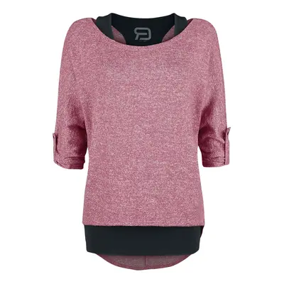 RED by EMP Cuddly Loose Long-sleeve Shirt bordeaux black