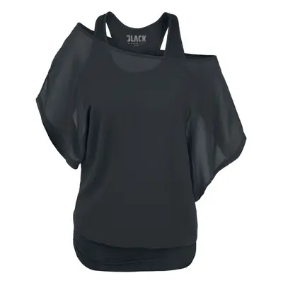 Black Premium by EMP Black T-Shirt with Bat Sleeves T-Shirt black