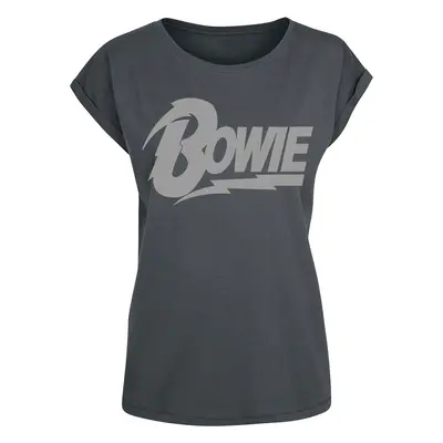 David Bowie Logo T-Shirt charcoal