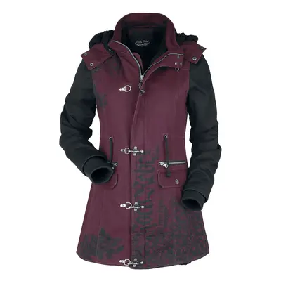 Rock Rebel by EMP Winter jacket with Rock Rebel prints Winter Jacket red black