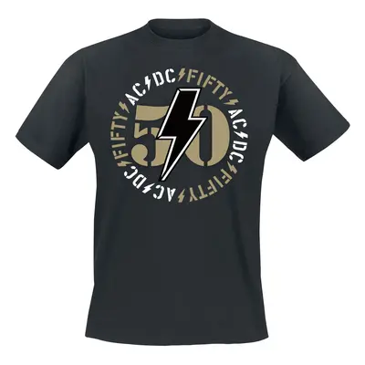 AC/DC Fifty Bold Emblem T-Shirt black