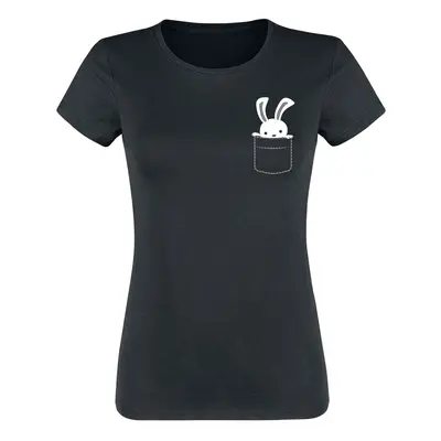 Tierisch Pocket Rabbit T-Shirt black