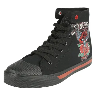 Rock Rebel by EMP Trainers with old school print Sneakers High black