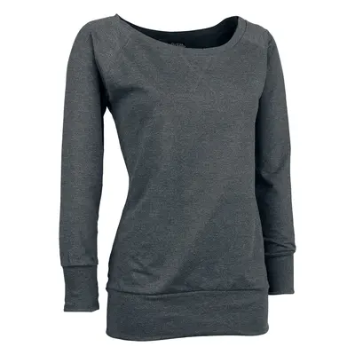 Urban Classics Ladies Wideneck Crewneck Sweatshirt charcoal