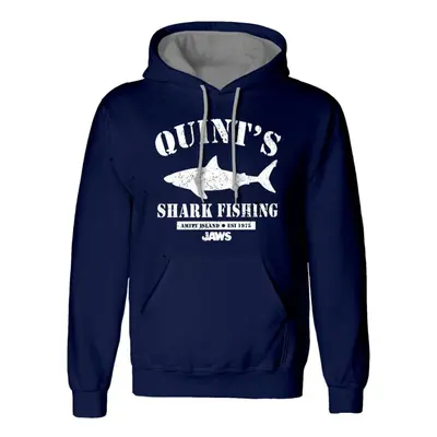 Jaws Quints Shark Fishing Hooded sweater navy