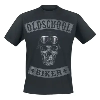 Oldschool Biker Skull T-Shirt black