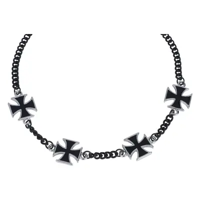 Rock Rebel by EMP Iron Crosses Necklace black silver