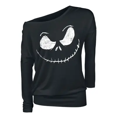 The Nightmare Before Christmas Jack Skellington - Face Long-sleeve Shirt black