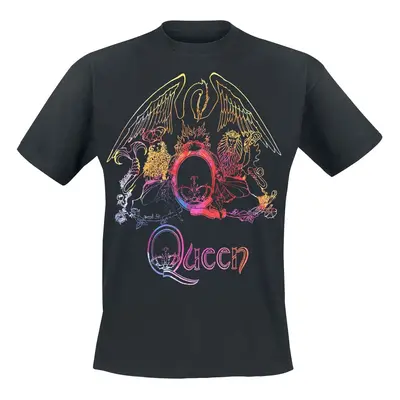 Queen Neon Pattern Crest T-Shirt black