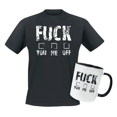 Slogans Gift box - Gift Set - Fuck you me off T-Shirt black