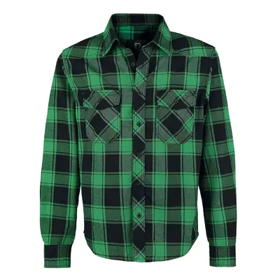 Brandit Checkshirt Flanel Shirt green black