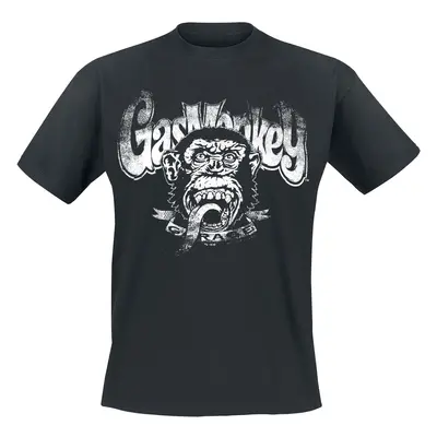 Gas Monkey Garage Distressed monkey T-Shirt black