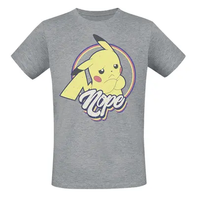 Pokémon Pikachu - Nope T-Shirt mottled grey