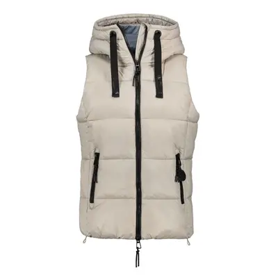 Sublevel Ladies Short Quilted Vest Vest beige