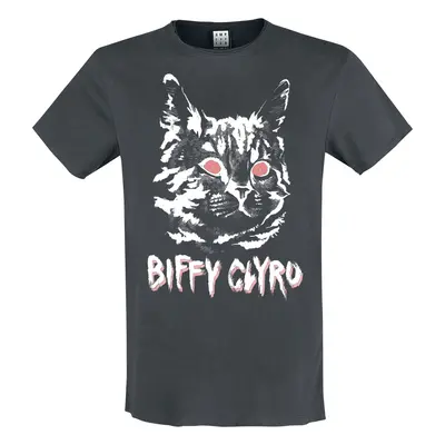 Biffy Clyro Amplified Collection - Black Cat T-Shirt charcoal