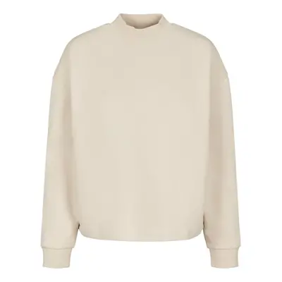 Urban Classics Ladies Oversized High Neck Crew Sweatshirt sand