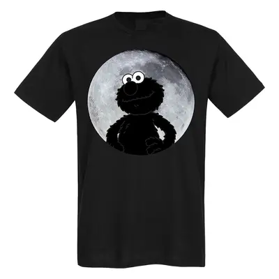 Sesame Street Elmo moon night T-Shirt black