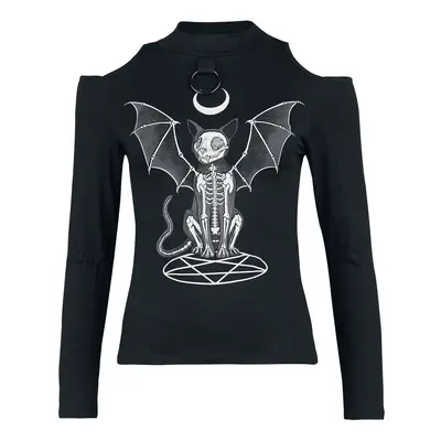 Gothicana by EMP Longsleeved Shirt with cut-out details Long-sleeve Shirt black