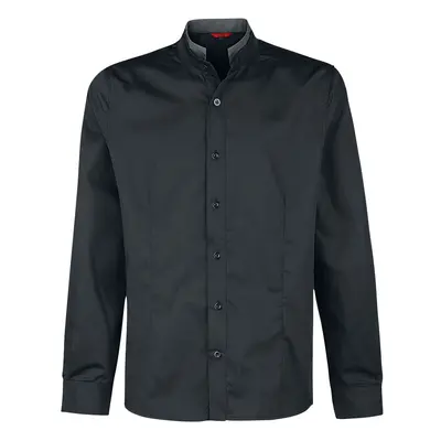 Banned Double Collar Shirt Longsleeve black