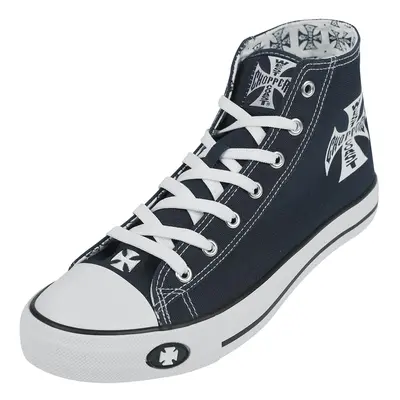 West Coast Choppers Warrior Hi-Top Trainers Sneakers High navy