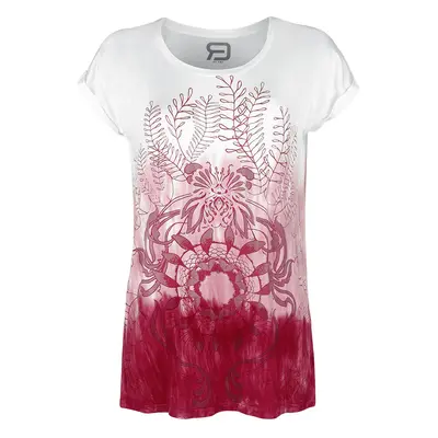 RED by EMP Colour-Run T-Shirt with Mandala Print T-Shirt burgundy