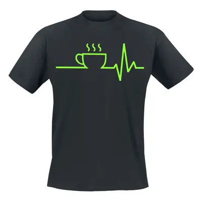 Food Coffee ECG T-Shirt black