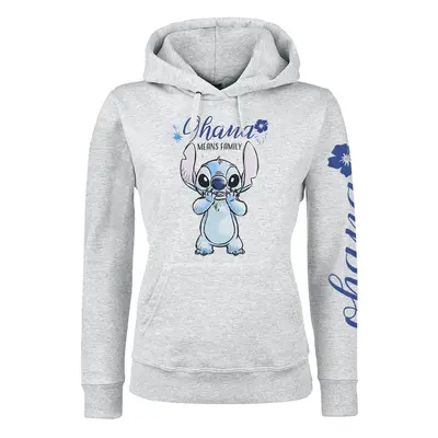 Lilo & Stitch Ohana Hooded sweater grey