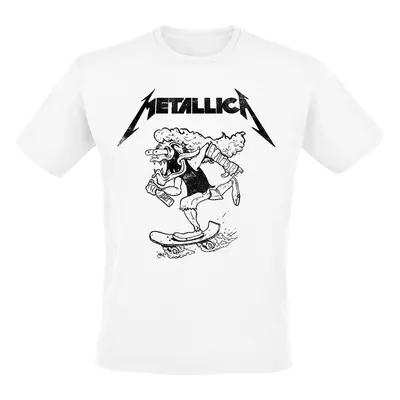 Metallica Hetfield Skates T-Shirt white