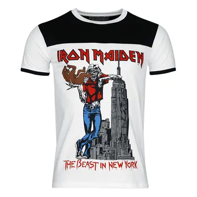 Iron Maiden NOTB Vintage Steve Harris Beast In New York T-Shirt white black