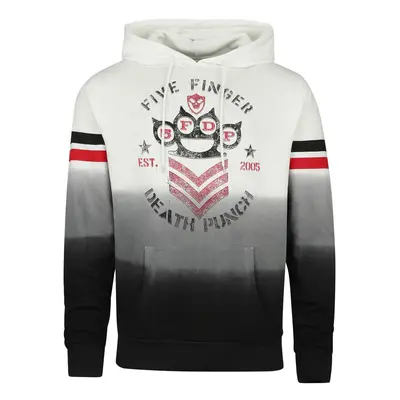 Five Finger Death Punch Punch Shield Dip Dye Hooded sweater white black