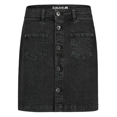 Sublevel Denim Ladies Denim Skirt Medium-length skirt anthracite