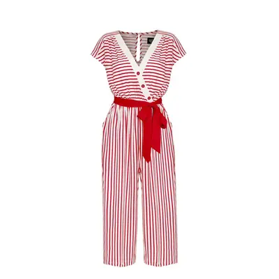 Hell Bunny Ahoy Jumpsuit Jumpsuit red white