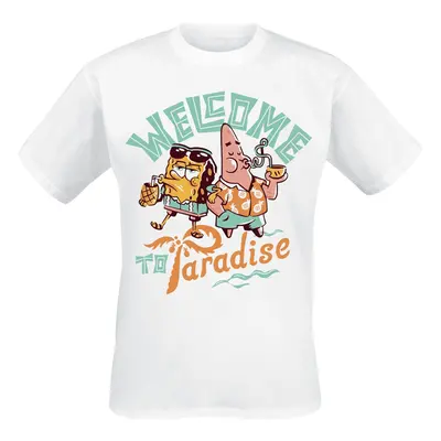 SpongeBob SquarePants Welcome To Paradise T-Shirt white