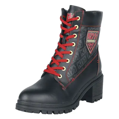 Kiss EMP Signature Collection Laced Boots black red