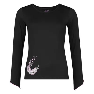 Full Volume by EMP Longsleeve With Wing And Feather Print Long-sleeve Shirt black