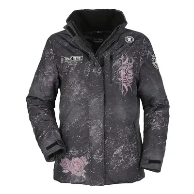 Rock Rebel by EMP Rock Rebel jacket with skull print Winter Jacket grey