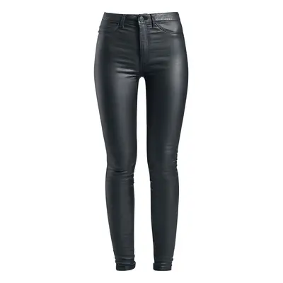 Noisy May Callie High Waist Skinny Coated Trousers Jeans black