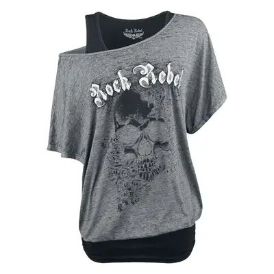 Rock Rebel by EMP When The Heart Rules The Mind T-Shirt grey