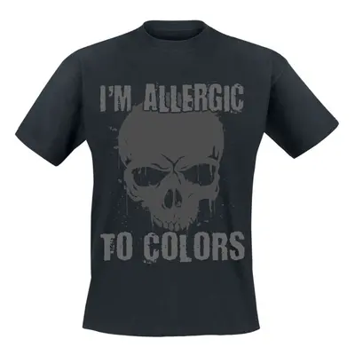 Slogans I'm Allergic To Colours T-Shirt black