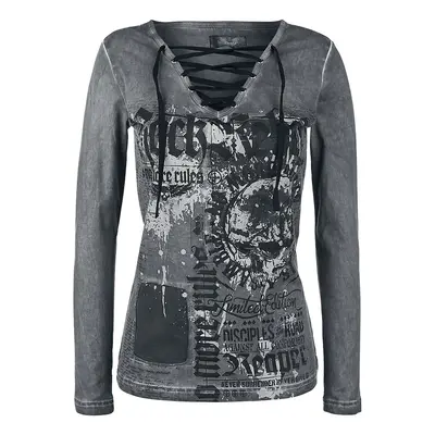 Rock Rebel by EMP Stay Awake Long-sleeve Shirt grey