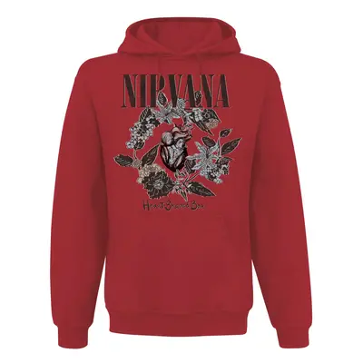 Nirvana Heart Shaped Box Hooded sweater red