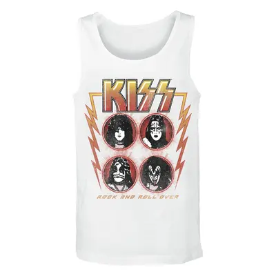 Kiss Rock And Roll Over Lightning Tanktop white