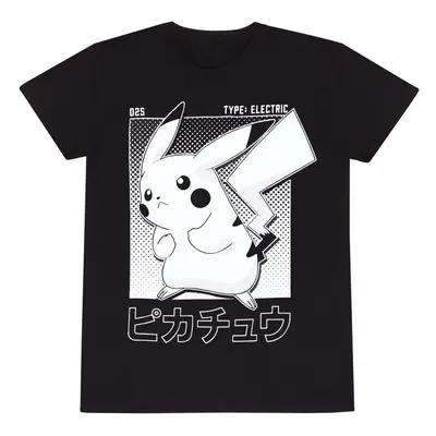 Pokémon Halftone Pikachu T-Shirt black