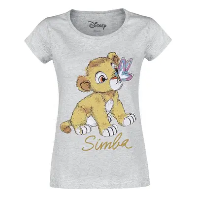 The Lion King Simba - Baby T-Shirt mottled grey