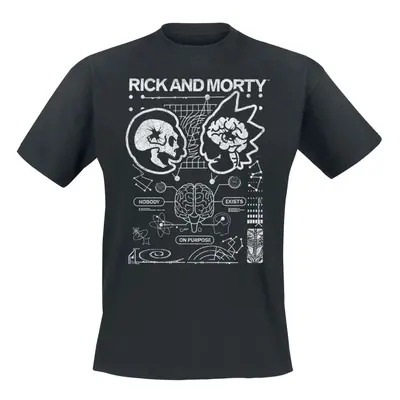 Rick And Morty Rick and Morty - Nobody exists on purpose T-Shirt black